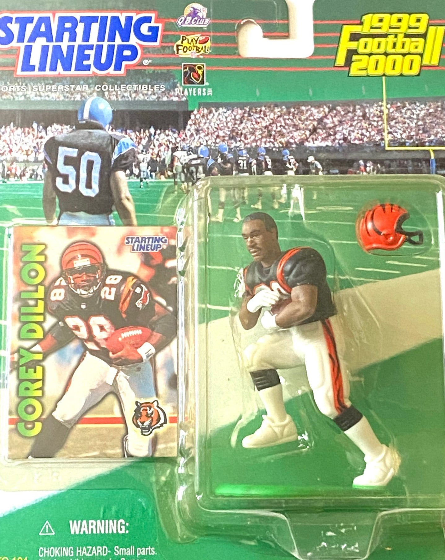 Corey Dillon 1999-2000 NFL Cincinnati Bengals Starting Lineup Figurine (New) by Hasbro