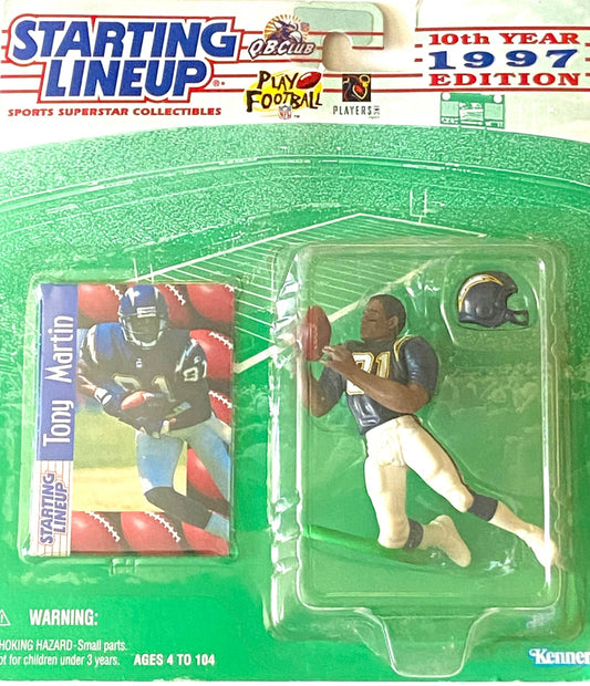 Tony Martin 1997 NFL San Diego Chargers Starting Lineup Figurine NOS by Kenner