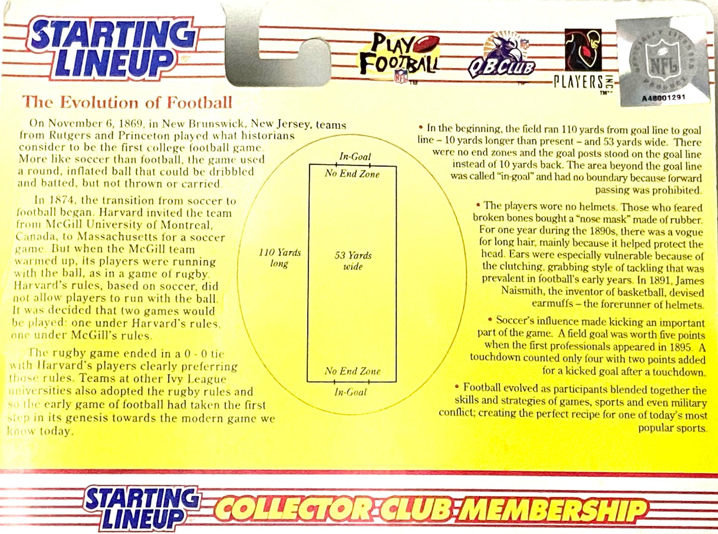 Corey Dillon 1998 NFL Cincinnati Bengals Starting Lineup Figurine by Kenner