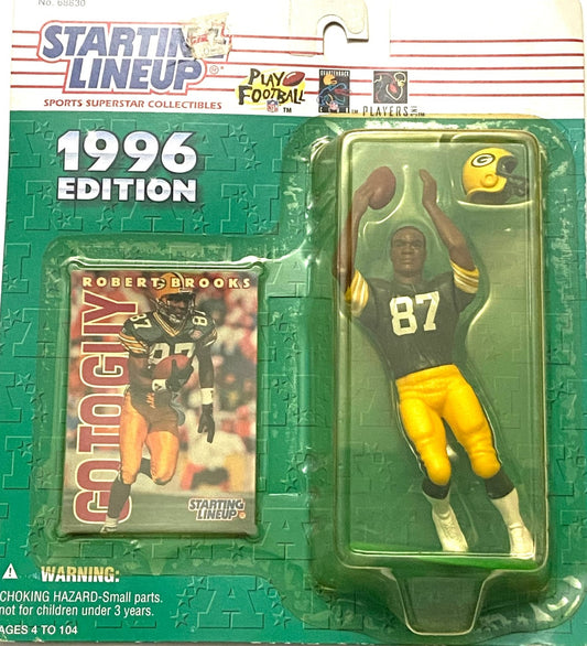 Robert Brooks 1996 NFL Green Bay Packers Starting Lineup Figurine NOS by Kenner