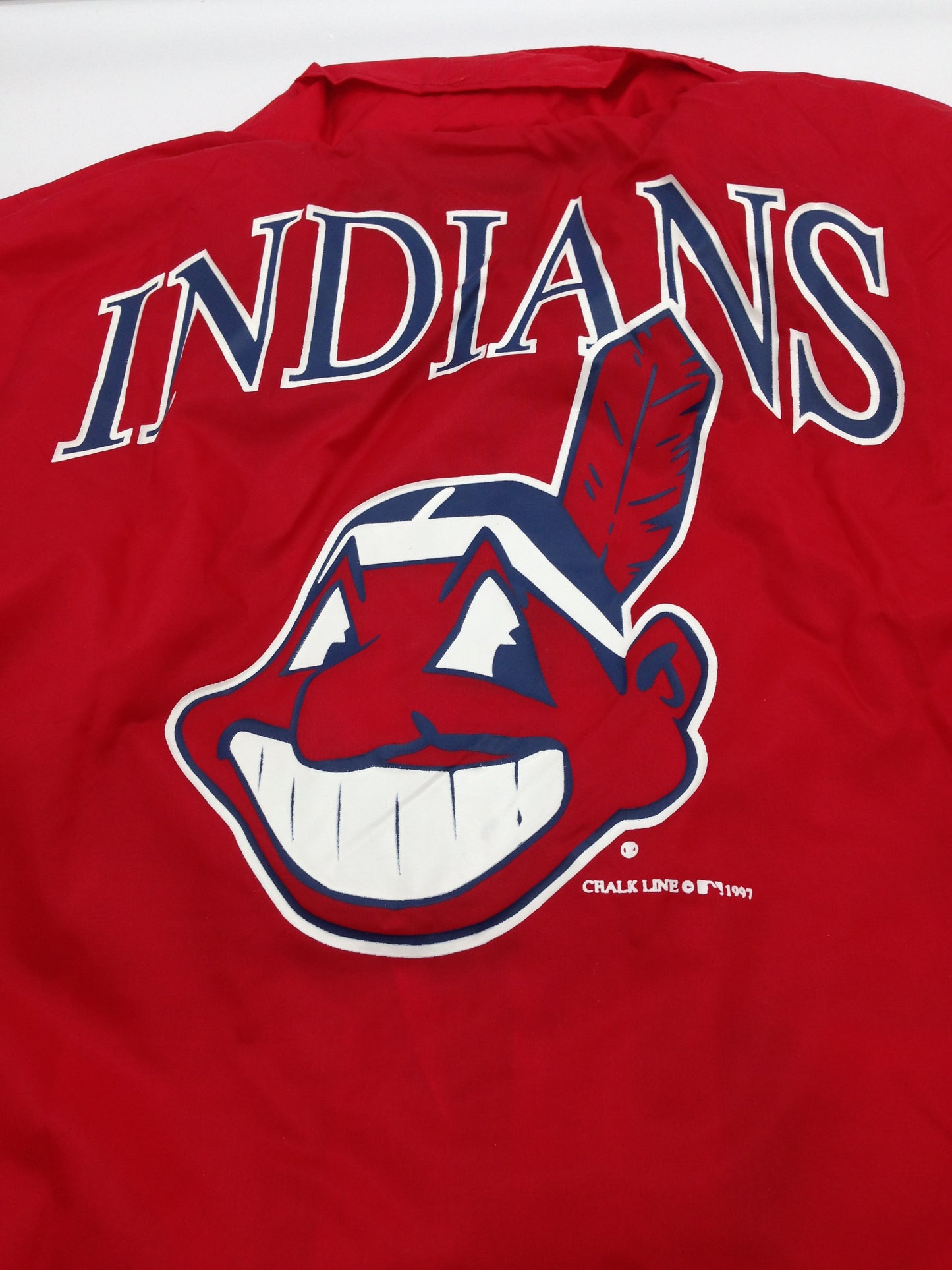 Cleveland Indians Vintage 1997 MLB Red XL Windbreaker by Chalkline